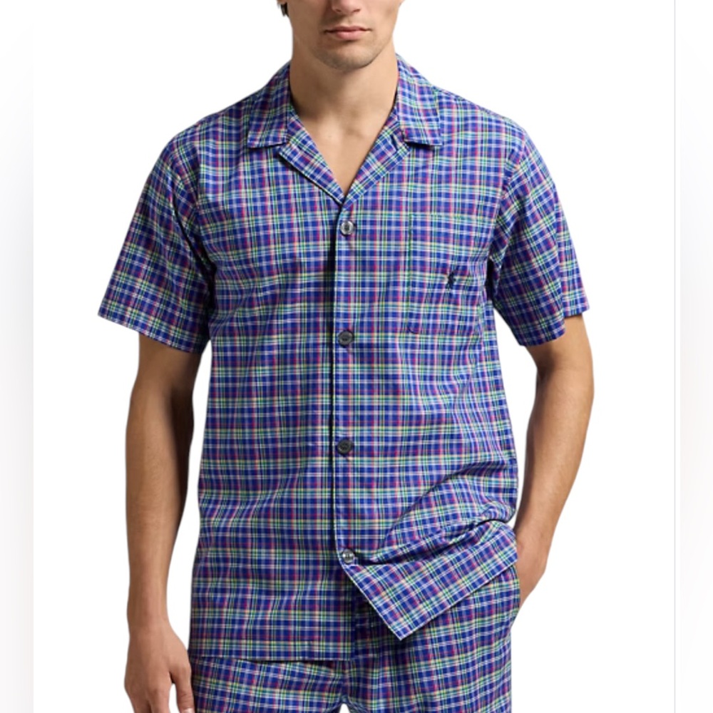 NWT Polo Ralph Lauren Plaid Cotton Pajama Shirt Size XL